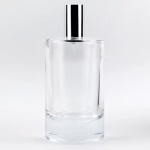 100ml SARA Fragrance Bottle with Bright Silver Push-On Atomiser and Bright Silver Aluminium Tri-Cap