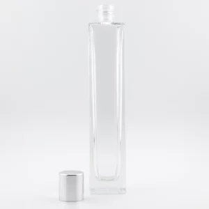 100ml EMPIRE Fragrance Bottle Screw Neck with 18/415 Bright Silver Aluminium Body Flat Cap