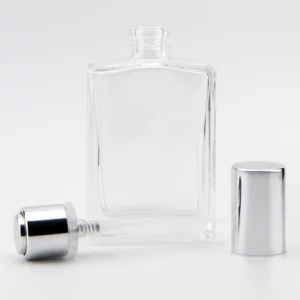 30ml PALO Fragrance Bottle with Bright Silver Push On Atomiser and Bright Silver Aluminium Tri-Cap