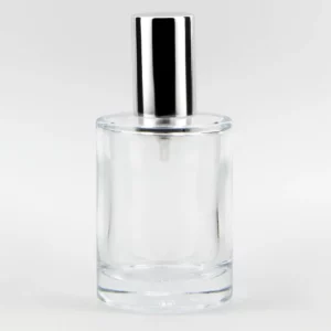 30ml SARA Fragrance Bottle with Bright Silver Push On Atomiser and Bright Silver Aluminium Tri-Cap