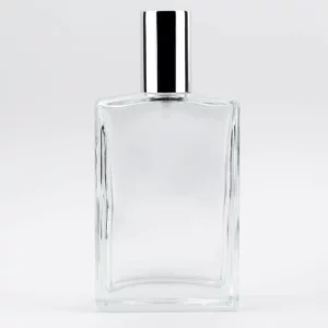 50ml PALO Fragrance Bottle with Bright Silver Push On Atomiser and Bright Silver Aluminium Tri-Cap