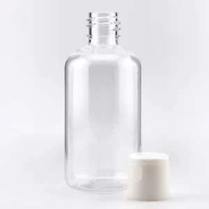 100ml BOSTON PET Bottle with White PP Flip Top Cap - 20/415