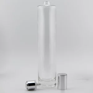 100ml Clear Apollo Crimp 15FEA Bright Silver Push-On Atomiser and Bright Silver Cap