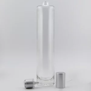 100ml Clear Apollo Crimp 15FEA Matt Silver Push-On Atomiser and Matt Silver Cap