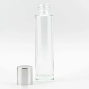 25ml APOLLO Fragrance Bottle Screw Neck with 18/415 Bright Silver Aluminium Body Flat Cap