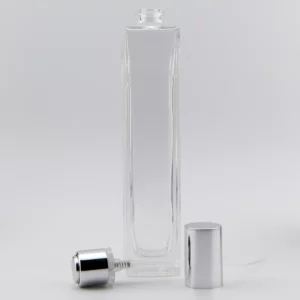 50ml EMPIRE Fragrance Bottle with Bright Silver Push-On Atomiser and Bright Silver Aluminium Tri-Cap
