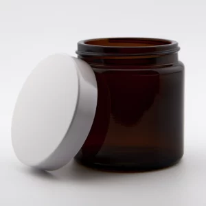120ml Amber Glass Ointment Jar and R3/58 White Urea Cap PVDC lined
