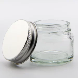 15ml Clear Glass Ointment Jar and R3/38 Aluminium Screw cap EPE lined