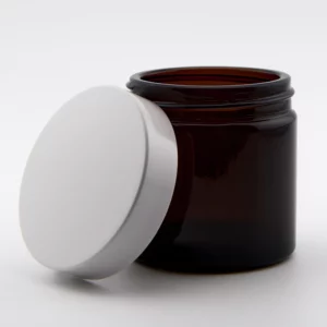 60ml Amber Glass Ointment Jar and white PVDC lined Cap