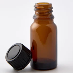 10ml Amber Newark Glass Bottle with GL18 Black Boreseal Cap