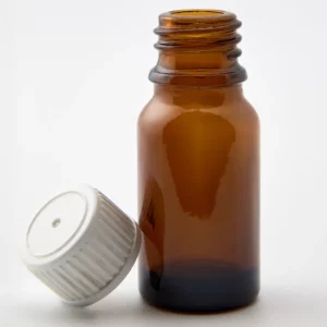 10ml Amber Newark Glass Bottle with GL18 White Boreseal Cap