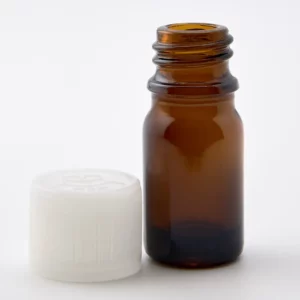 5ml Amber Newark Glass Bottle with Natural GL18 Child Resistant Cap