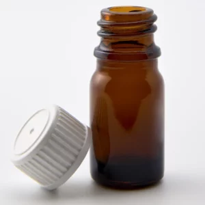 5ml Amber Newark Glass Bottle with GL18 White Boreseal Cap