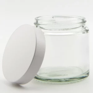 120ml Clear Glass Ointment Jar and R3/58 White Urea Cap PVDC lined