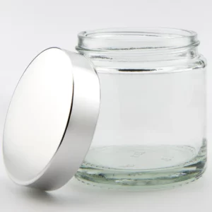 120ml Clear Glass Ointment Jar and R3/58 Bright silver PVDC lined with Aluminium Sheath