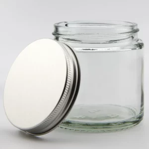 120ml Clear Glass Ointment Jar and R3/58 Aluminium EPE Lined Cap