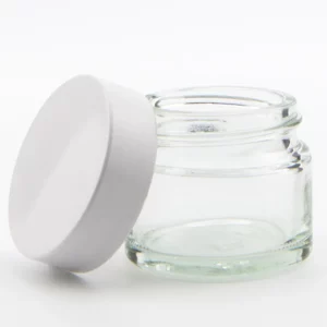 15ml Clear Glass Ointment Jar and  White Urea PVDC lined cap