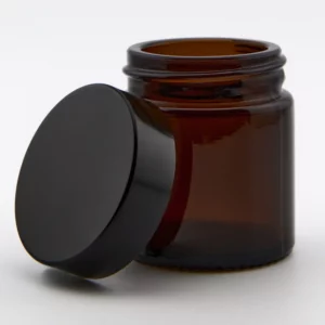 30ml Amber Glass Ointment Jar and Black Urea PVDC lined cap