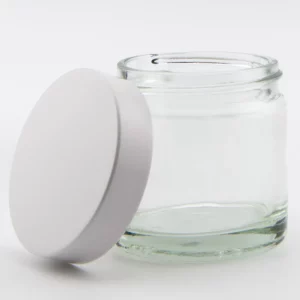 60ml Clear Glass Ointment Jar and  White Urea PVDC lined cap