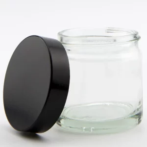 60ml Clear Glass Ointment Jar and Black Urea PVDC lined cap